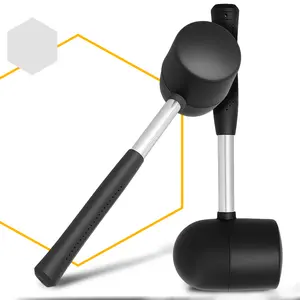 Młotek gumowy z metalowym uchwytem 90 mm x 1250 g czarny