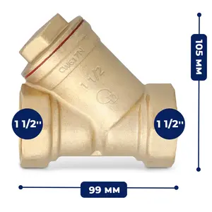 Filtr do wody skośny 1 1/2'' GW x 1 1/2'' GW
