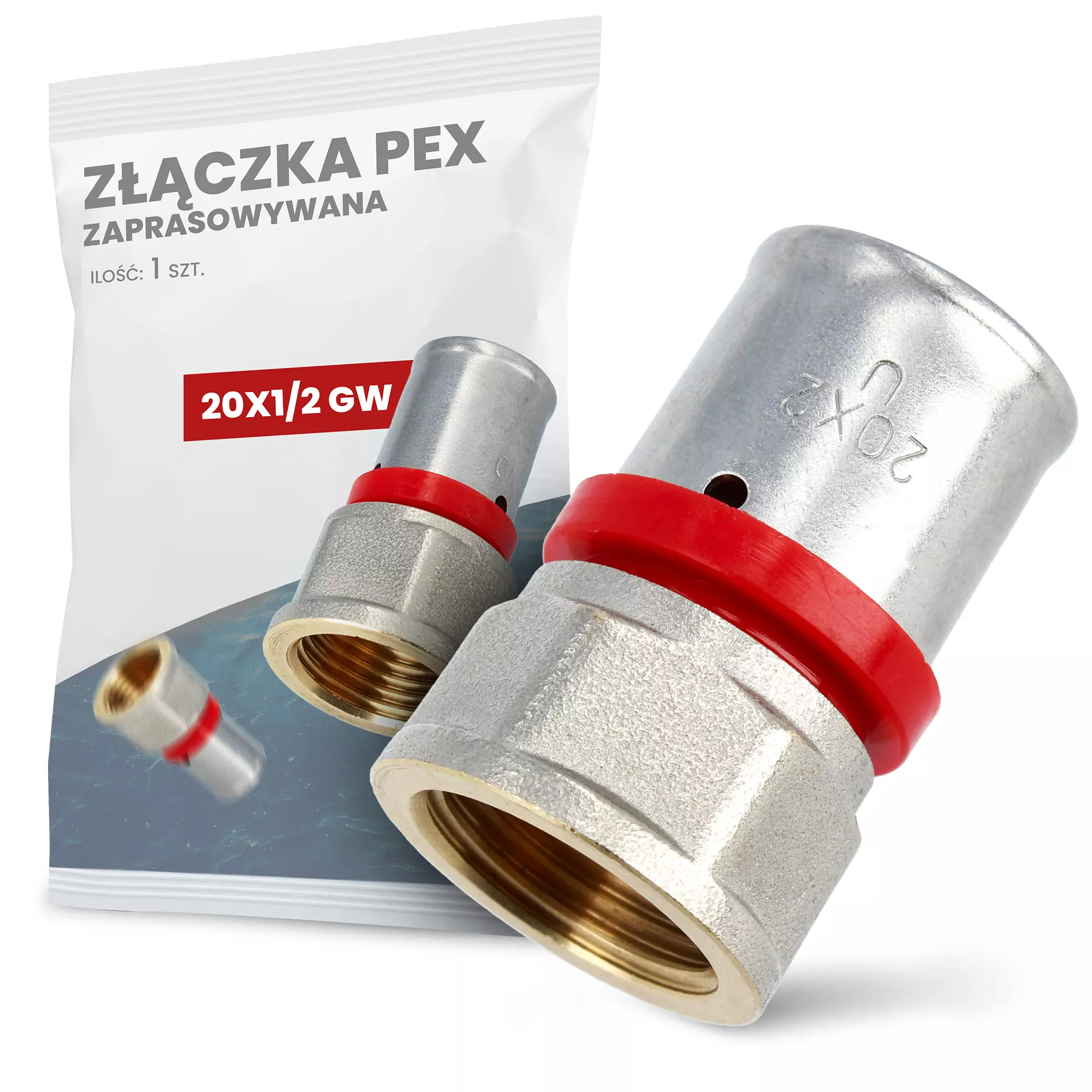 Złączka PEX zaprasowywana 20x1/2" GW