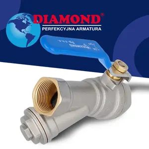 Zawór kulowy z filtrem skośnym magnetycznym i dławikiem 30 bar 3/4'' GW x 3/4'' GW
