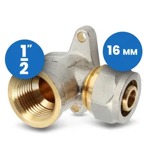Kolano PEX skręcane z wieszakiem 16x1/2'' GW