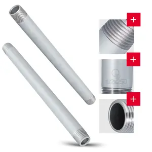 Rura stalowa gwintowana 1/2'' GZ x 1/2'' GZ 250 mm