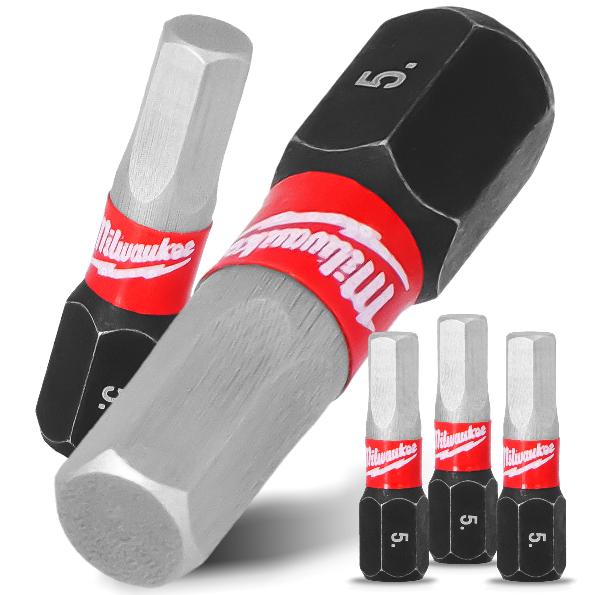 3x Magnetisch Bit HEX5 25mm Pozidriv Stahl Schraubendreher MILWAUKEE Magne