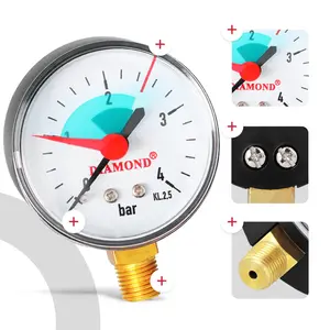 Manometr 50 mm 0 - 4 bar przyłącze 1/4'' boczne