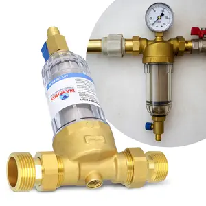 FIltr mechaniczny z płukaniem wstecznym, manometrem i zaworem spustowym DN20 3/4, PN16
