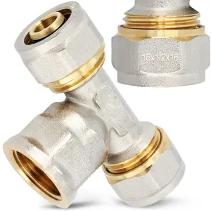 Trójnik PEX skręcany 16x1/2x16 GW