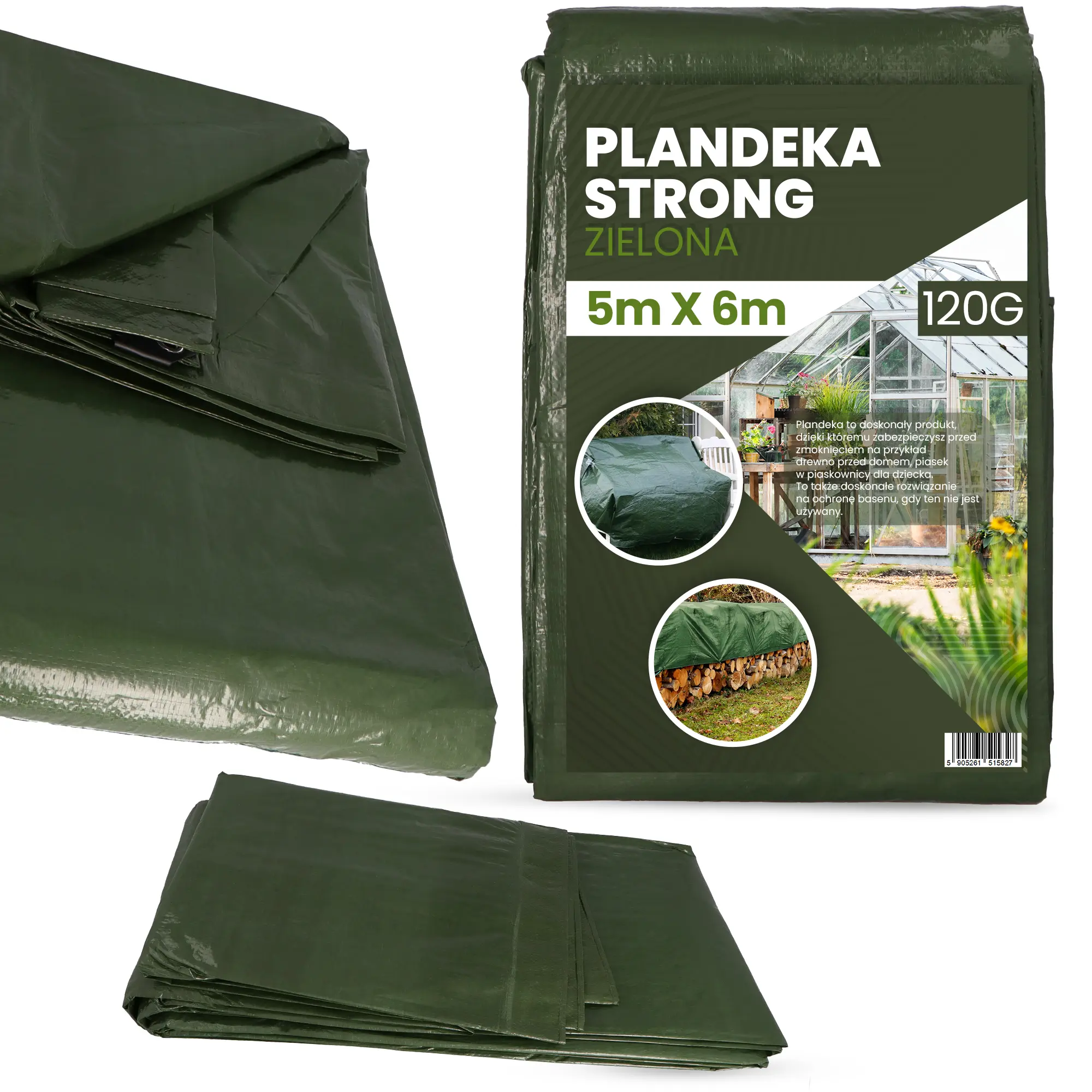 Plandeka Strong 120 g/m² 5 m x 6 m