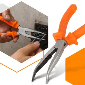 Szczypce wydłużone wygięte 160 mm
