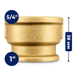 Złączka mosiężna 5/4'' GW x 1'' GW