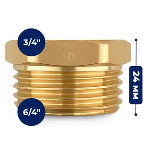 Złączka mosiężna 6/4'' GZ x 3/4'' GW