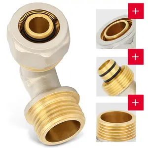 Kolano PEX skręcane 16x1/2'' GZ