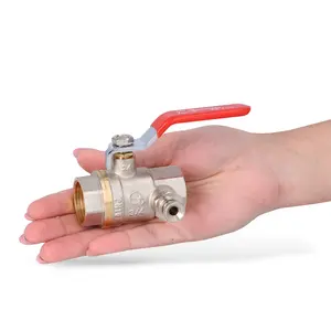 Zawór kulowy z odpowietrznikiem i dławikiem 16 bar 3/4'' GW x 3/4'' GW
