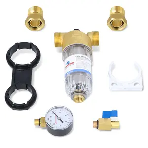 FIltr mechaniczny z płukaniem wstecznym, manometrem i zaworem spustowym DN20 3/4, PN16