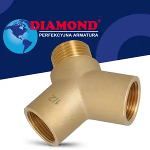 Trójnik mosiężny 1/2'' GW x 1/2'' GZ x 1/2'' GW Typ Y