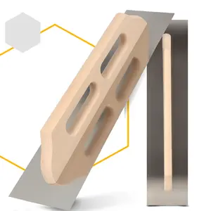 Paca nierdzewna z drewnianym uchwytem 130 mm x 580 mm