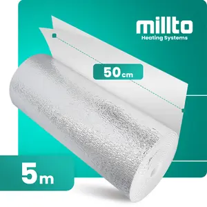 Ekran zagrzejnikowy samoprzylepny 3 mm x 0,5 m x 5 m