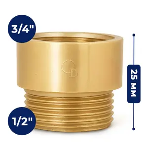  Złączka mosiężna 3/4'' GW x 1/2'' GZ