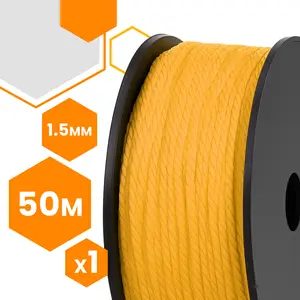 Sznur murarski 1,5 mm x 50 m żółty