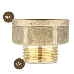 Mufa nypel mosiężny 1/2''x3/4''