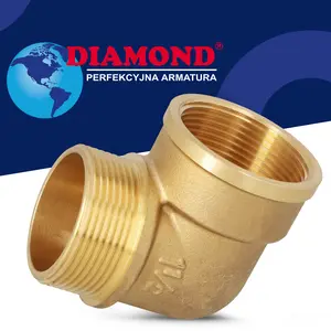 Kolano mosiężne 6/4'' GW x 6/4'' GW