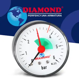 Manometr 63 mm 0 - 6 bar przyłącze 1/4'' tylne