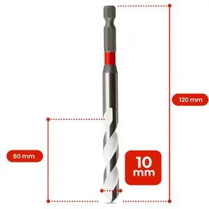 Wiertło uniwersalne udarowe 10 mm, 120 x 60 mm