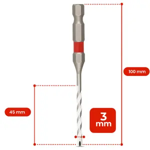 Wiertło uniwersalne udarowe 3 mm, 100 x 45 mm
