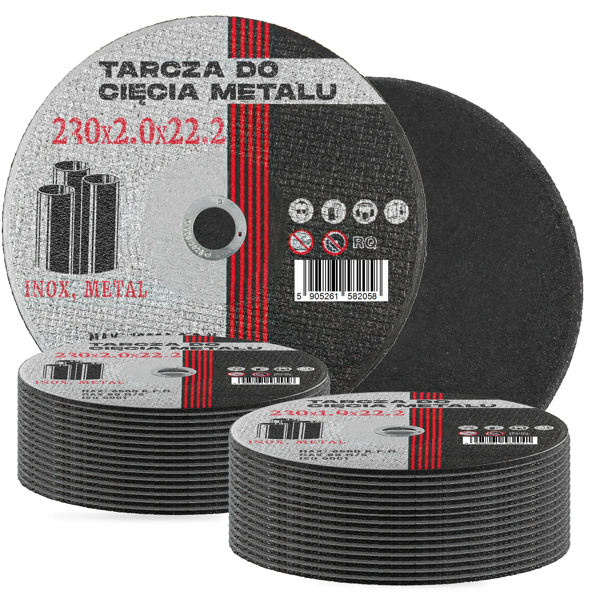 Tarcza do cięcia metalu 230 mm x 22,2 mm x 2,0 mm 25 szt