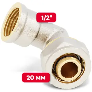 Kolano PEX skręcane 20x1/2'' GW
