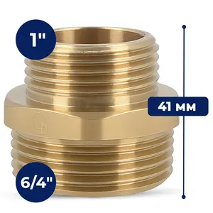 Złączka mosiężna 6/4'' GZ x 1'' GZ