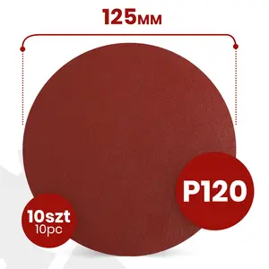  Krążek ścierny 125 mm P120 10 szt.