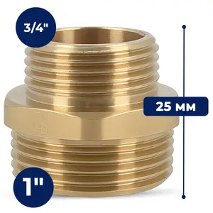 Złączka mosiężna 1'' GZ x 3/4'' GZ