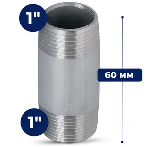 Rura stalowa gwintowana 1'' GZ x 1'' GZ 60 mm