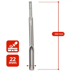 Dłuto do żłobienia wklęsłe 250 mm x 22 mm