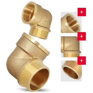 Kolano mosiężne 6/4'' GW x 6/4'' GW