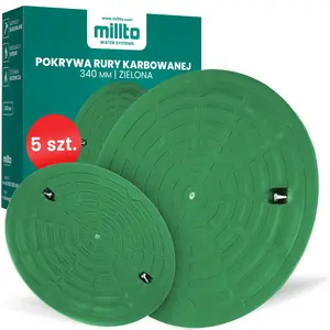 Pokrywa rury karbowanej 340 mm zielona 5 szt.