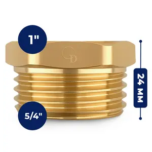 Złączka mosiężna 5/4'' GZ x 1'' GW