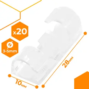 Klips kablowy samoprzylepny 3-5 mm (20 szt/op)