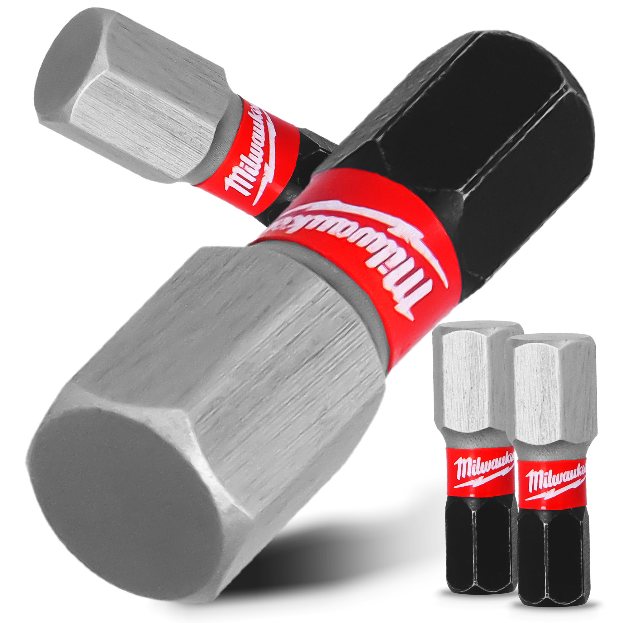 2x Magnetisch Bit HEX8 25mm Pozidriv Stahl Schraubendreher MILWAUKEE Magne