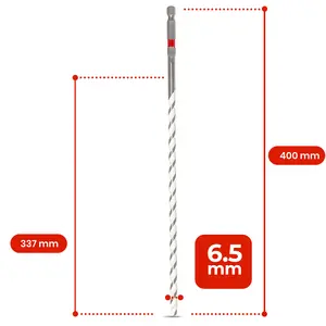 Wiertło uniwersalne udarowe 6,5 mm, 400 x 337 mm