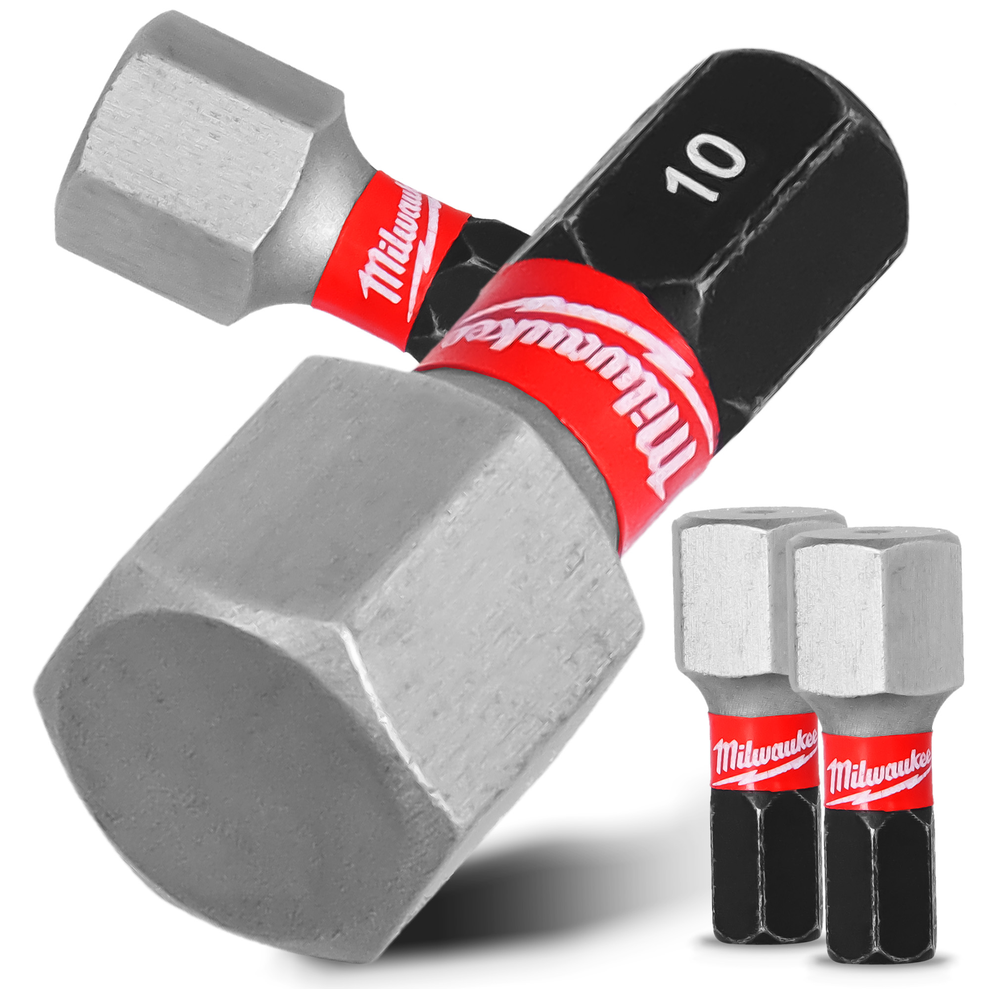 2x Magnetisch Bit HEX10 25mm Pozidriv Stahl Schraubendreher MILWAUKEE Magne