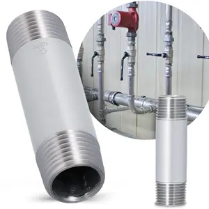 Rura stalowa gwintowana 1/2'' GZ x 1/2'' GZ 80 mm
