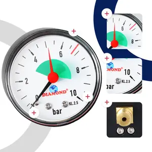 Manometr 63 mm 0 - 10 bar przyłącze 1/4'' tylne