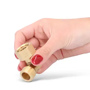 Półśrubunek mosiężny kątowy 1/2'' GW x 1/2'' GZ