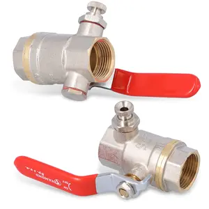 Zawór kulowy z odpowietrznikiem i dławikiem 16 bar 1/2'' GW x 1/2'' GW