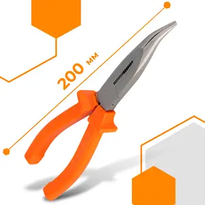 Szczypce wydłużone wygięte 200 mm