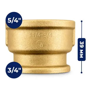 Złączka mosiężna 5/4'' GW x 3/4'' GW