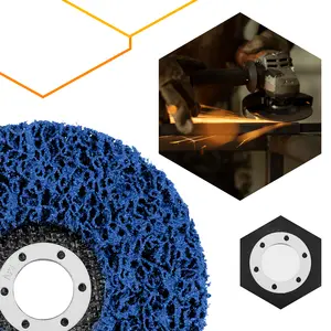 Tarcza ścierna z włókniny 125 mm × 22.23 mm T27 niebieska, średnia twardość