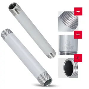 Rura stalowa gwintowana 1/2'' GZ x 1/2'' GZ 150 mm
