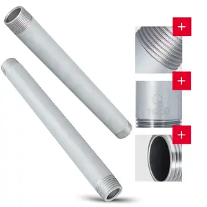 Rura stalowa gwintowana 1'' GZ x 1'' GZ 250 mm